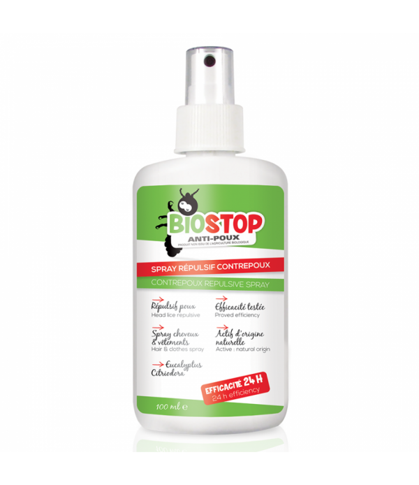spray repulsif contre poux biostop
